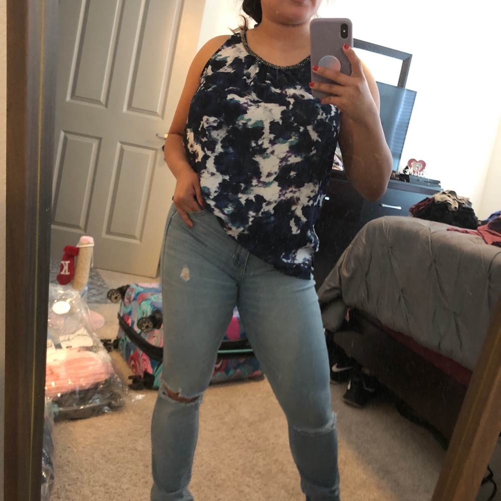 Blue dress top